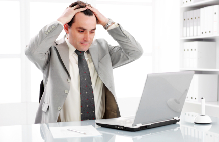 stressed business man